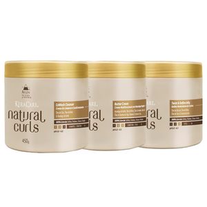 Avlon KeraCare Natural Curls Shampoo 450g, Condicionador 450g e Geleia 450g