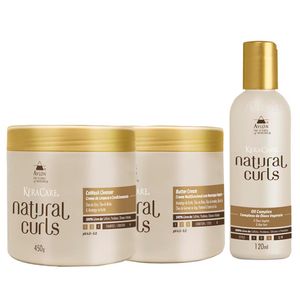 Avlon KeraCare Natural Curls Shampoo 450g, Condicionador 450g e Oil 120ml