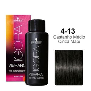 Schwarzkopf  Igora Vibrance 4-13 Castanho Médio Cinza Mate 60ml