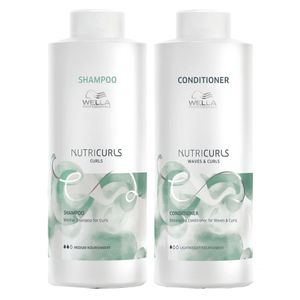 Wella NutriCurls Shampoo 1000ml e Condicionador 1000ml