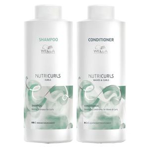 Wella NutriCurls Shampoo 1000ml e Condicionador 1000ml