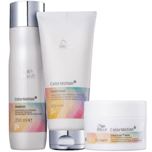 Wella Color Motion+ Shampoo 250ml, Condicionador 200ml e Máscara 150ml