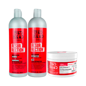 TIGI Bed Head Urban Anti+Dotes nº3 Resurrection Shampoo 750ml, Condicionador 750ml e Máscara 200ml