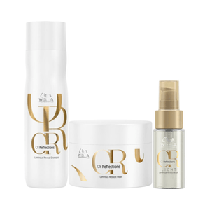 Wella Oil Reflections Shampoo 250ml, Máscara 150ml e Óleo Light 30ml