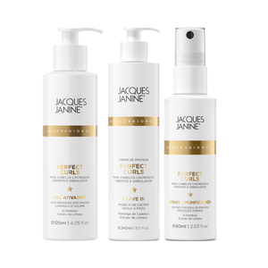 Jacques Janine Perfect Curls Spray 120ml, Leave-in 240ml e Gel 120ml