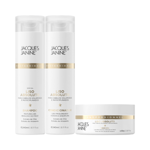 Jacques Janine Liso Absoluto Shampoo 240ml, Condicionador 240ml e Máscara 80g