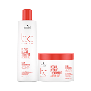 Schwarzkopf BC Clean Repair Rescue Arginine Shampoo 500ml e Máscara 500ml