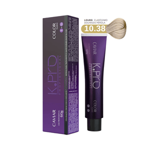 K.Pro Caviar Color System Coloração - 10.38 Louro Claro Dourado Pérola 60g