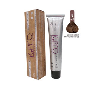 K.Pro Caviar Color Tonalizante - 7.74 Louro Médio Marrom Bronze 60g