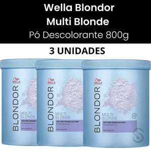 Pó Descolorante Wella Blondor Multi Blonde 800g (3 unidades)