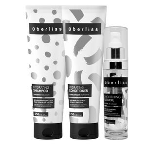 Überliss Hydrating Shampoo 250ml, Cond 250ml e RituOil 30ml