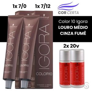 Igora COLOR 10 LOURO MÉDIO CINZA FUMÊ