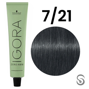 Igora Zero Amm 7/21 Louro Médio Fumê Cinza  60 ml