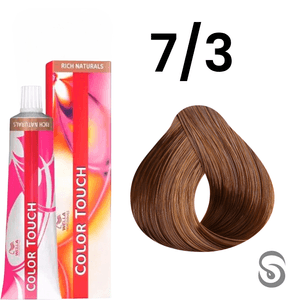 Wella Color Touch Tonalizante 7/3 Louro Médio Dourado Rich Naturals 60ml