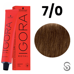 Schwarzkopf Igora Royal Coloração 7/0 Louro Médio Natural  60ml