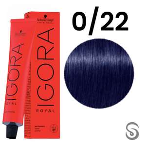 Schwarzkopf Igora Royal Coloração 0/22 Tom Mistura Azul 60ml