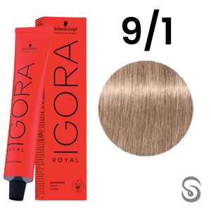 Schwarzkopf Igora Royal Coloração 9/1 Louro Extra Claro Cinza 60ml