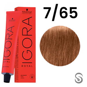 Schwarzkopf Igora Royal Coloração 7/65 Louro Médio Marrom Dourado 60ml