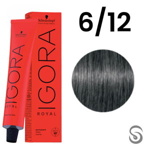 Schwarzkopf Igora Royal Coloração 6/12 Louro Escuro Cinza Fume  60ml