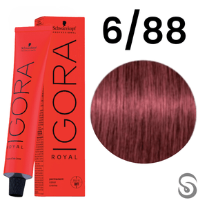 Schwarzkopf Igora Royal Coloração 6/88 Louro Escuro Vermelho Extra  60ml