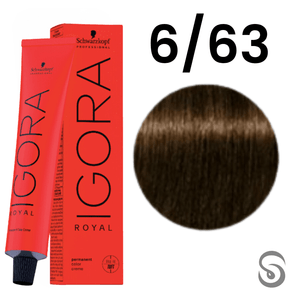 Schwarzkopf Igora Royal Coloração 6/63 Louro Escuro Marrom Mate  60ml