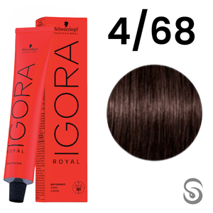 Schwarzkopf Igora Royal Coloração 4/68 Castanho Médio Marrom Vermelho  60ml