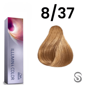 Wella Illumina Color Coleção Inverno 8/37 Louro Claro Dourado Marrom 60ml