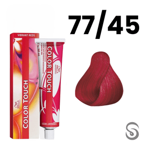 Wella Color Touch Tonalizante 77/45 Louro Médio Intenso Vermelho Acaju Vibrant Reds 60ml