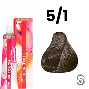 Wella Color Touch Tonalizante 5/1 Castanho Claro Acinzentado Rich Naturals 60ml