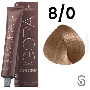 Schwarzkopf Igora COLOR10 Coloração 8/0 Louro Claro Natural 60ML