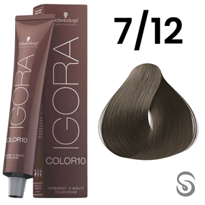 Schwarzkopf Igora Color10 Coloração 10 7/12 Louro Médio Cinza Fume 60ml