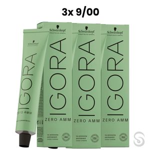 Igora Zero Amm 3x9/00 Louro Extra Claro Natural 60ml