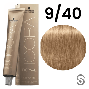 Schwarzkopf Igora Absolutes Coloração 9/40 Louro Extra Claro Bege Natural  60ml