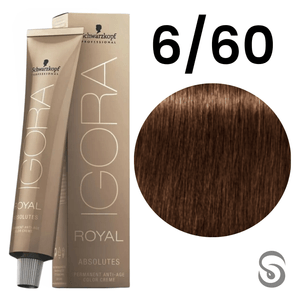 Schwarzkopf Igora Absolutes Coloração 6/60 Louro Escuro Marrom Natural 60ml