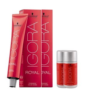 Igora Royal Coloração 2x 1/1 Preto Azulado + 2 Ox 10 Vol