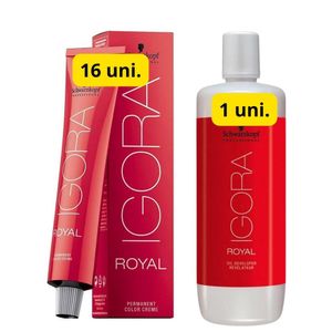 Igora Royal Coloração 16x 0/77 Tom Mistura + 1x OX30v lt