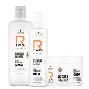 Schwarzkopf R-TWO Shampoo 1L Másc. 500ml Essência 400ml