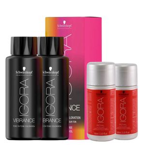 Schwarzkopf Igora Vibrance 2x 7/77 Louro Médio Cob + 2 Ox20v