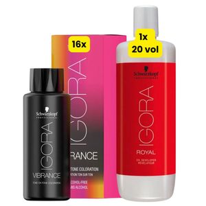 Schwarzkopf Igora Vibrance 16x 4/0 Castanho Medio + 1 Ox20v lt