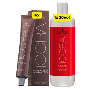 Schwarzkopf Igora Color10 16x 6/0 Louro Escuro +1 Ox 20v lt