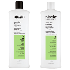Nioxin Sistema 2 Scalp + Hair Shampoo 1000ml e Condi 1000ml