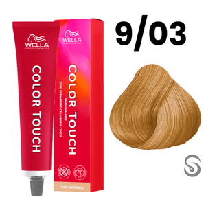 Wella Color Touch Tonalizante 9/03 Louro Ultraclaro Natural Dourado Pure Naturals 60ml
