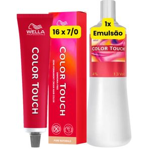 Color Touch Tonalizante 16x 7/0 Louro Médio + 1x E. 4% lt